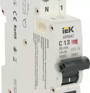 Дифавтомат ARMAT B06S 1P+N C13 30 мА AC
