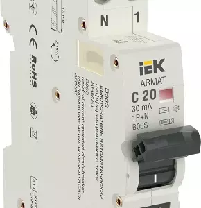 Дифавтомат ARMAT B06S 1P+N C20 30 мА AC