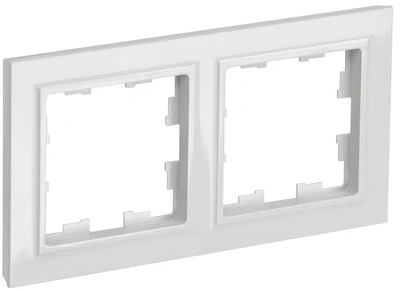 Рамка BRITE 2-местная белая IEK BR-M22-K01